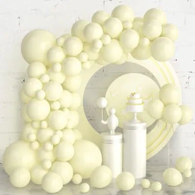 Productafbeelding van Omgoods - 105 Stuks Gele Ballonnen - Macaroon Ballonnen Arch en Garland voor Feestdecoratie