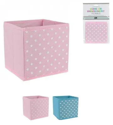 Produktbild von Tom et Zoé Aufbewahrungsbox faltbar rosa Sterne