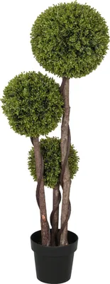 Image de Buis artificiel, plante d'intérieur 115 cm, plante artificielle en pot, plante décorative, plantes décoratives pour la maison, le bureau, l'entrée, le jardin, vert