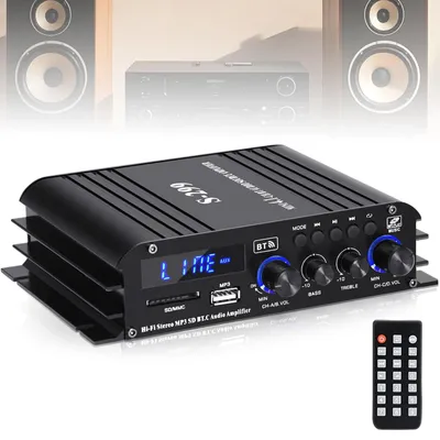 Productafbeelding van 4-kanaals versterker, 1600 W audio versterker Bluetooth 5.0, 40 W x 4