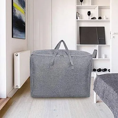 Produktbild von Graue Aufbewahrungsbox 85L, groß, stabil, 64x47x30cm, 2-teilig