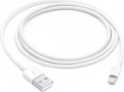 Produktbild von Apple 1 m Lightning/USB Datentransferkabel für iPhone, iPad, iPod, Stromadapter, Computer, MAC - Erster Anschluss: Anschluss 1: USB A, Stecker - Zweiter Anschluss: 1 x Lightning - Male - Weiß