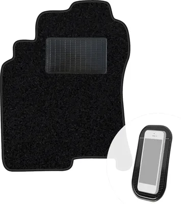 Produktbild von moto-MOLTICO Fahrer Fußmatte Auto Velours Fahrerseite Autoteppiche Schwarz Fahrermatte 1-teilig passend für Nissan X-trail 2001-2007
