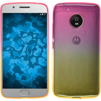 Produktbild von PhoneNatic Case kompatibel mit Lenovo Moto G5 - Design:01 Silikon Hülle Ombrè + 2 Schutzfolien