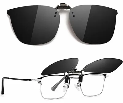 Produktbild von INF Polarisierte Clip-on-Sonnenbrille - für Autofahren & Outdoor Schwarz+Grau