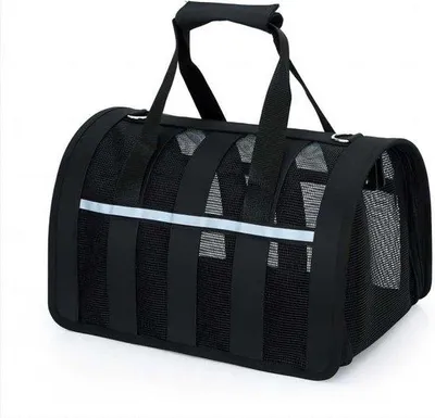 Produktbild von Famanu Transportbox für Haustiere - Hundetransportrucksack - Mittelgroße und kleine Hunde - Schwarz