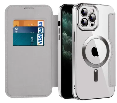 Produktbild von Techsuit - SmartMag Book Hülle für iPhone 11 Pro Max - grau