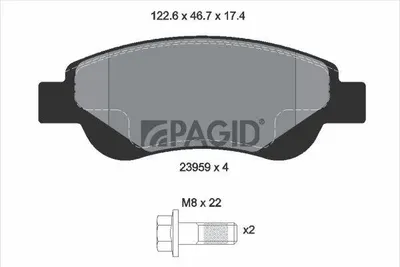 Produktbild von PAGID Bremsbeläge Satz Vorne Bremsklötze für TOYOTA AYGO (WNB1, KGB1) T1531N