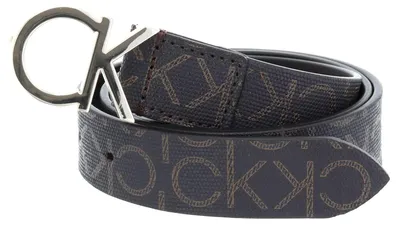 Imagen del producto de Calvin Klein, cinturón para mujer CK MONO BELT de 3 cm, color marrón (BROWN MONO 0HD), paquete de 80 unidades