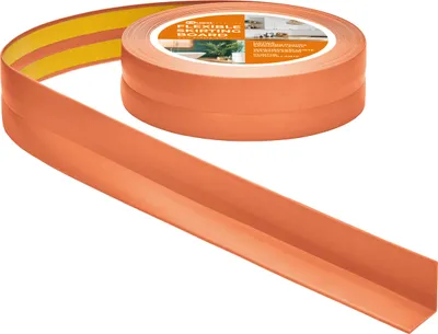 Produktbild von QUEST Weichsockelleiste Selbstklebend 30x30mm, 10m, Sockelleiste Knickleiste aus PVC Kunststoff, Flexible Fußleiste Wandabschlussleiste, ziegelstein