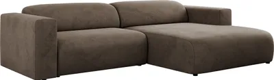 Produktbild von MKS MEBLE Ecksofa, Sofa L-Form, Wohnlandschaft L-Form, Modern Design Couch, Sofagarnitur, Couchgarnitur, Polsterecke - PASADENA -Braun Velvet - rechts seite