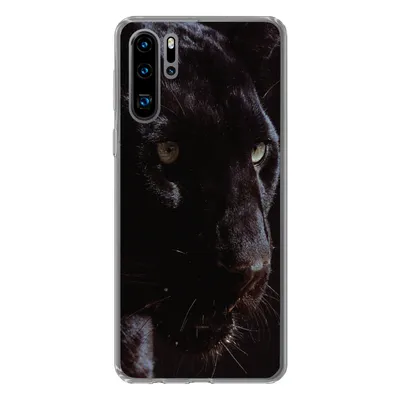 Produktbild von MuchoWow® Handyhülle Schutzhülle Hülle für Huawei P30 Pro Panther - Tier - Schwarz Silikon Softcase Handy Hülle - Schutzdeckel