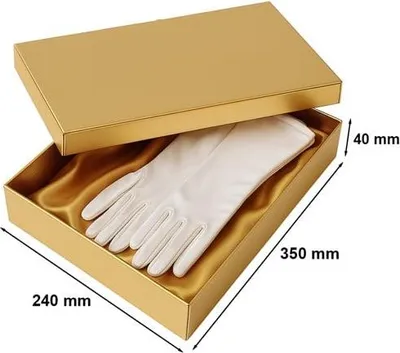 Zdjęcie produktu dla Pudełko Laminowane Ozdobne Na Prezent 350x240x40mm Złote