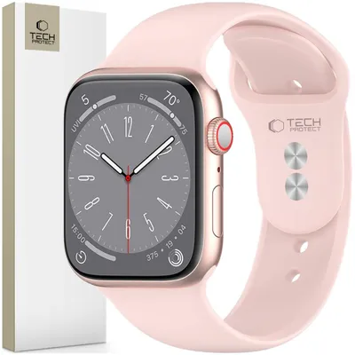 Productafbeelding van Tech-Protect horlogeband, siliconen, voor Apple Watch 38/40/41mm, lichtroze