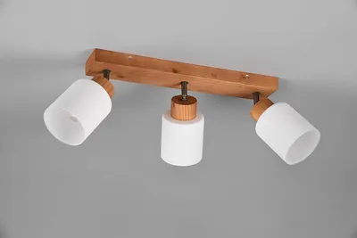 Produktbild von lightling Astrid Strahler, Deckenspot 3-flammig, Naturholz, ohne Leuchtmittel, E14, max: 25W, 45x10x 21cm