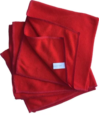 Produktbild von 10 Mikrofasertücher Reinigungstuch Poliertuch Microfasertücher Putztuch 40x40cm rot