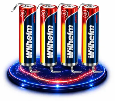 Produktbild von 4 x Lithium Ionen Akku Wilhelm 3,7 V LÖTFAHNE Z Form 800 mAh Typ 14500 Li Ion AA
