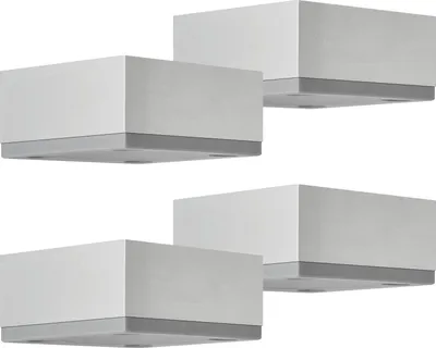 Produktbild von SOTECH 4er Set Möbelfüße MOTEL | silber | 65 x 65 mm | Höhe 30 mm