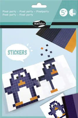 Produktbild von Maildor Heft mit 6 Pixelfiguren u. Sticker