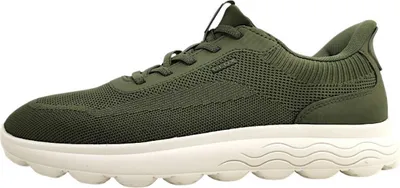 Image de Chaussons Geox Spherica Plus pour hommes, couleur verte, style décontracté