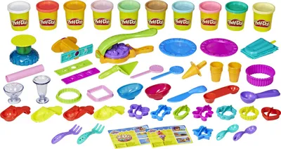 Immagine prodotto di Play-Doh Kitchen Creation Sweets'n Treats Dolci E Dolcetti 10 Vasetti E2412 40+Pezzi