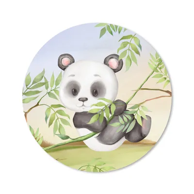 Produktbild von MuchoWow® Mauspad Mousepad Dschungel - Panda - Rebe 20x20 cm - Mousepads - Maus Mat - Pad - Mausunterlage - Schreibtischmatte