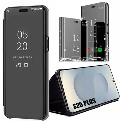 Image de Coque pour Samsung Galaxy S25 Plus, Noir Anti-Rayures Elégante Protection 360
