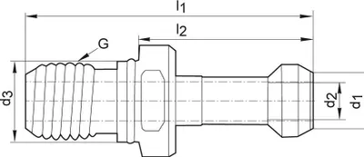 Produktbild von Format Anzugsbolzen JISB6339 BT40 60Grad Innenkühlung