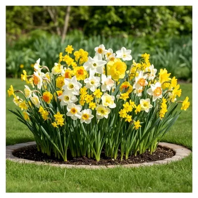 Produktbild von Narzissen Zwiebeln winterhart mehrjährig - Duftende Kollektion - 25 Blumenzwiebeln - Mix aus 6–7 Sorten - Pflanzen aus Holland - für Garten und Topf