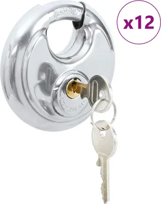 Productafbeelding van Discusloten met sleutels 12 pcs Zilver 8 x 2.8 x 8 cm