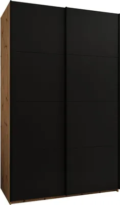 Produktbild von MEBLE KRYSPOL LUX 1 Kleiderschrank - 245,5x150x64cm - Artisan, Schwarz, Schwarz
