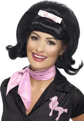Immagine prodotto di Smiffys - Parrucca "anni '50" per donna SM2555 (taglia unica) (nero)