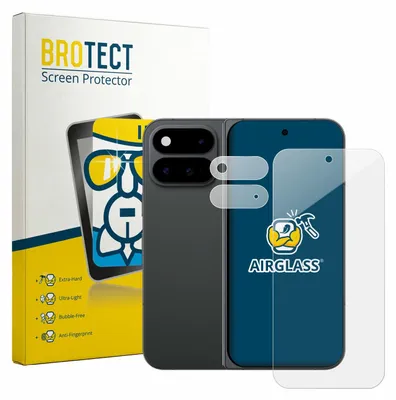 Produktbild von BROTECT Schutzglas für Google Pixel 11 Pro Fold (Display+Kamera) Schutzfolie Panzer Folie Glas Display Schutz klar