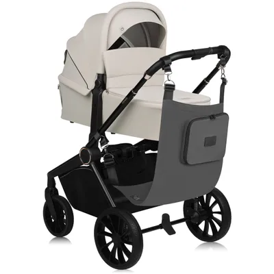 Produktbild von Lionelo Kinderwagen-Hängematte LEO, 100% Baumwolle, passt für die meisten Kinderwagen, sicher und bequem - Grau