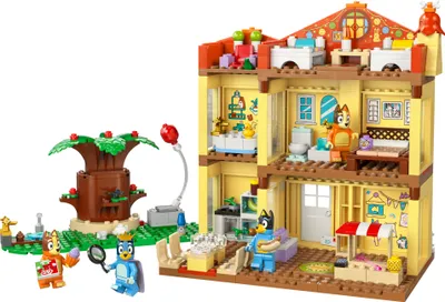 Produktbild von LEGO Bluey: Blueys Haus - Modulares Spielzeug mit Räumen, Garten, 4 Minifiguren und Zubehör - Geschenk zum Geburtstag für Mädchen & Jungen ab 4 Jahren oder Fans der TV-Serie - 11203