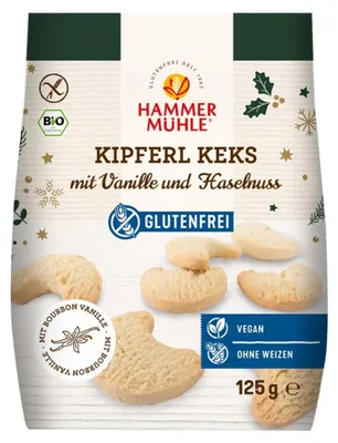 Produktbild von Kipferlkekse - Vanille Haselnuss 125g