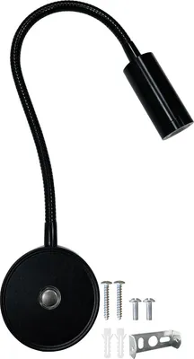 Produktbild von LED Spot Leselampe Einstellbarer Flexible Wandleuchte Nachttischlampe 3 Farbmodi Dimmbar mit USB-Anschluss für Boot Wohnmobil Camper Caravan, Schwarz