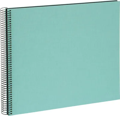 Produktbild von Goldbuch Bella Vista, Aqua-Farbe, 40 Blätter, Spiralbindung, Polyurethan, Papier, Schwarz, 350 mm