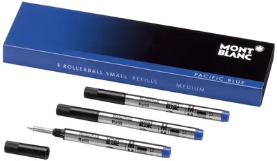 Produktbild von Montblanc® 107324 Tintenrollermine Mozart M small pacific blue 3 Stück