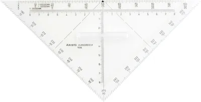 Produktbild von Kursdreieck 22,5cm Acryl glasklar Packung mit 10 Stück