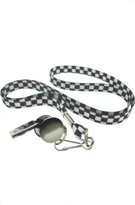 Productafbeelding van Smiffys - Fluitje en sleutelhanger, metaal, model SM963 (one size) (wit/zwart/zilver)