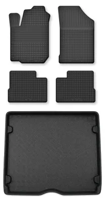 Imagen del producto de Alfombrillas de goma + bandeja de maletero para Fiat Stilo 2003-2008 (familiar) – juego de 5 piezas, , a medida – Wielganizator Semi-Universal