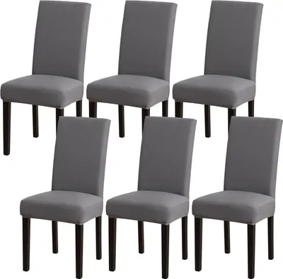Produktbild von Stuhlhussen 6er Set, Stretch Abnehmbare Waschbar Stuhlbezug 6Stück