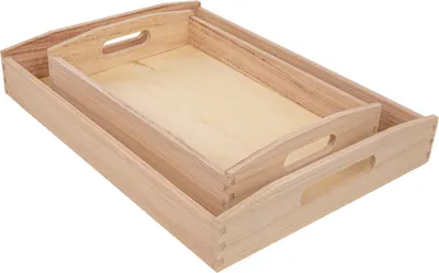 Produktbild von Set aus 2 Holztabletts TIMBER TRAYS