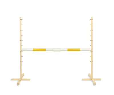 Image de Hobby Horse Hurdle 160 cm 120 cm jaune pour enfants et chiens hauteur ajustable et construction stable