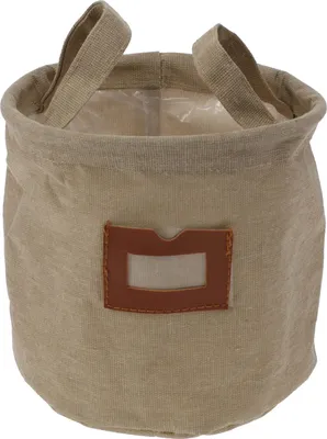 Produktbild von Stoffkorb mit Fenster und Griffen, Ø 16 cm
