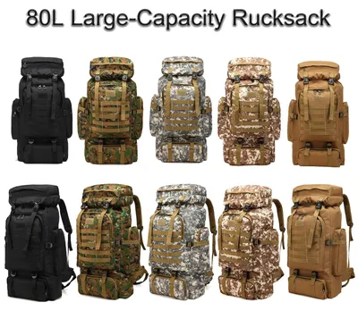 Obrázok produktu pre Turistický ruksak 80 l, veľký, pre cestovanie, čierna, L