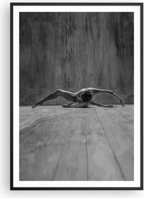 Produktbild von Gerahmtes Poster - Schwarzer Rahmen - Tanz Schwarzweiß Frau - 70x100 cm - Wand Bild - Wanddeko - Wandbilder - Wandposter - Bilderrahmen - Bilder - Kunstdruck - Wandbild - P2BPA70x100-4352