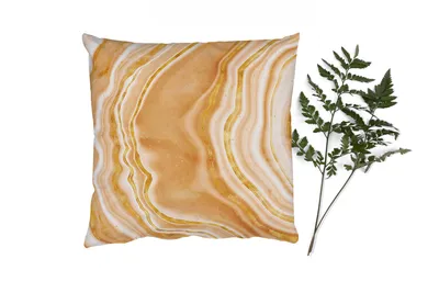 Produktbild von MuchoWow® Zierkissen Sofakissen Wohnzimmer Dekokissen 45x45 cm Achat Stein - Gold - Edelsteine - Luxus - Schlafpolster - Polster für das Sofa