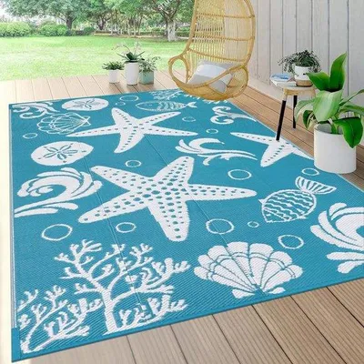 Produktbild von Famanu Outdoor-Teppich 150 x 240 cm - Wasserfest, umkehrbar, UV-beständig